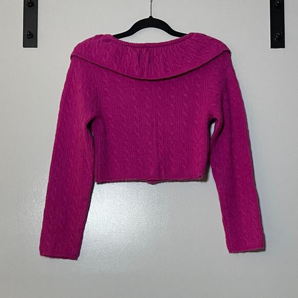 Pink Cropped Sweater - Picture 4 of 4